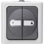 Heinrich Kopp 561556004 Mecanismo de interruptor de botão preto/branco termoplástico IP44 10A 250V