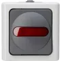 Heinrich Kopp 561656007 Interruptor de botão, cinzento/branco, termoplástico, IP44, 10A, 250V