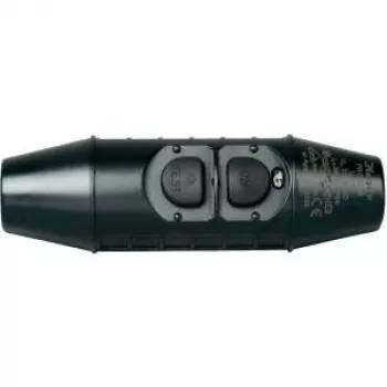 Heinrich Kopp Interruptor de segurança intermédio com PRCD-S 230 V preto IP55 1962.0001.5