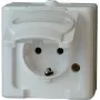 HEINRICH KOPP Tomada Schuko 1 tomada de sobrepor para locais húmidos IP44 branco ártico 16A 250V (103302007)
