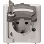 HEINRICH KOPP Tomada Schuko 1 tomada com fecho de segurança, sobrepor, locais húmidos BLUE ELECTRIC cinzento (103656005)