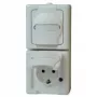 HEINRICH KOPP BLUE ELECTRIC Tomada dupla de sobrepor IP44 branco ártico 2 tomadas vertical (131402009)
