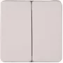 Heinrich Kopp HK02 Tampa de interruptor basculante duplo branco ártico
