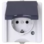Tomada Schuko HEINRICH KOPP 1 tomada de superfície para espaços húmidos proAQA cinzento 16A 250V (947456005)
