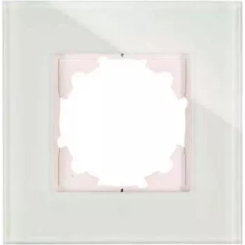 Heinrich Kopp Paris Moldura de cobertura em vidro 1 módulo branco brilhante sem parafusos IP20