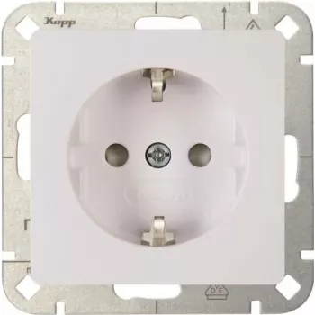 Heinrich Kopp HK05 Tomada Schuko com proteção reforçada contra contacto, branco polar (RAL 9010), de encastrar