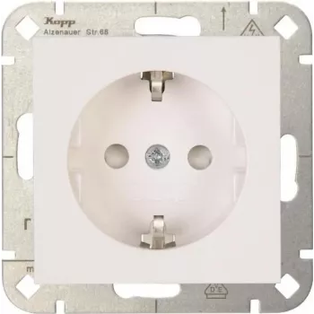 Heinrich Kopp HK07 Tomada Schuko com proteção reforçada contra contacto branco puro (RAL 9010)