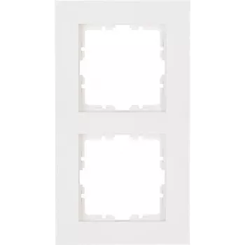 HEINRICH KOPP Moldura de cobertura 2 módulos HK07 PURE (157 x 86 x 9,5 mm | IP20 | fixação por encaixe) - branco puro (406929008)