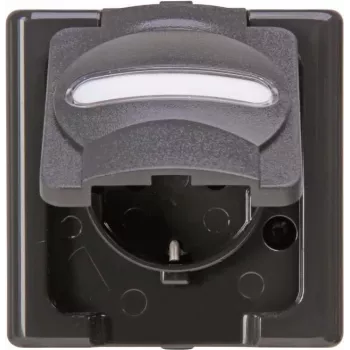 Heinrich Kopp Tomada Schuko de superfície 1 tomada BlueElectric antracite