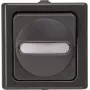 Interruptor de tecla Heinrich Kopp antracite 1 tomada de parede IP44 BlueElectric com luz de controlo