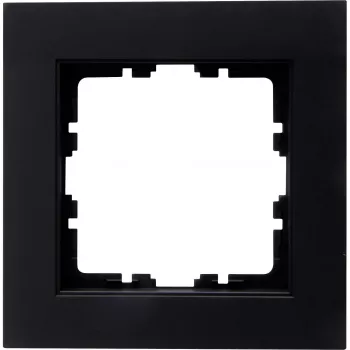 Moldura de cobertura Heinrich Kopp HK07 1 tomada preto mate