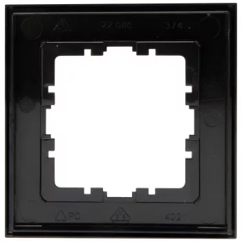 Moldura de cobertura Heinrich Kopp HK07 1 tomada preto mate