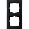 Moldura de cobertura Heinrich Kopp HK07 2 tomadas preto mate