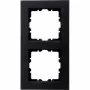 Moldura de cobertura Heinrich Kopp HK07 2 tomadas preto mate