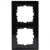 Moldura de cobertura Heinrich Kopp HK07 2 tomadas preto mate
