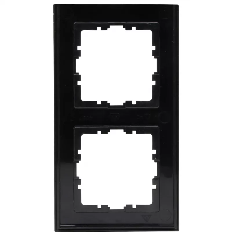 Moldura de cobertura Heinrich Kopp HK07 2 tomadas preto mate