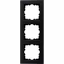 Moldura de cobertura Heinrich Kopp HK07 3 tomadas preto mate