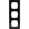 Moldura de cobertura Heinrich Kopp HK07 3 tomadas preto mate