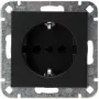 Tomada SCHUKO Heinrich Kopp encastrada preto mate 1 tomada 16A 250V