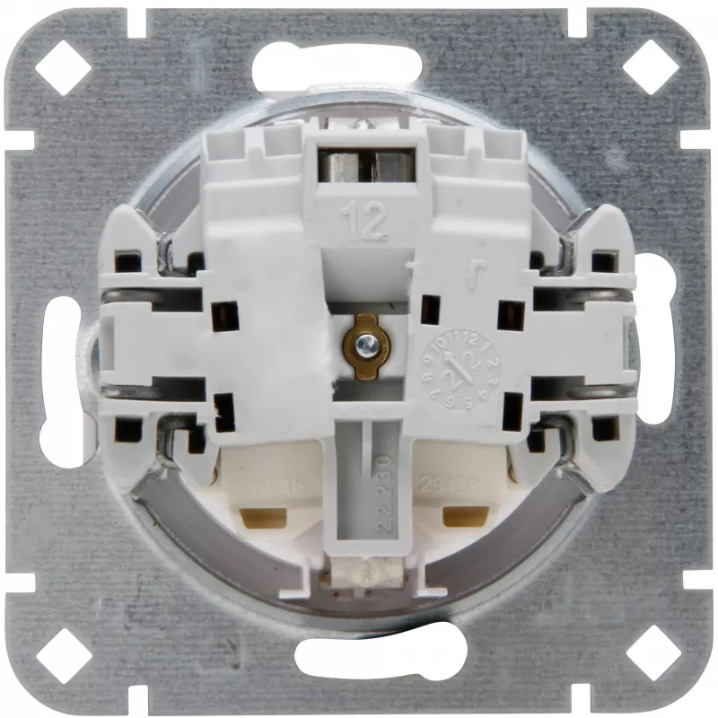 Tomada SCHUKO Heinrich Kopp encastrada preto mate 1 tomada 16A 250V