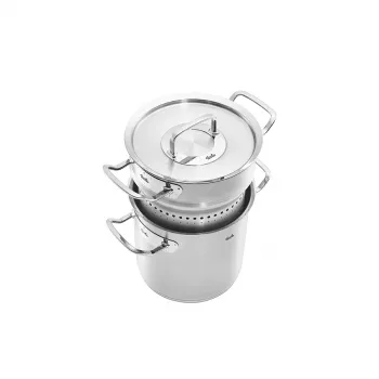 Fissler Original Profi Collection 2 Conjunto de cesto de vapor Multistar e cesto perfurado 20 cm