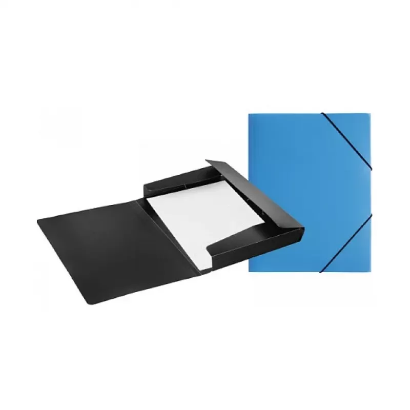 PAGNA PP 12 Pasta de apresentação A4 polipropileno preto formato horizontal botão de pressão