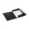 PAGNA PP 12 Pasta de apresentação A4 polipropileno preto formato horizontal botão de pressão