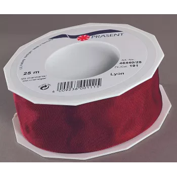 C.E. PATTBERG Fita de presente LYON brilhante bordéus 40 mm x 25 m