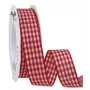 C.E. Pattberg Fita de presente xadrez Vichy mate vermelho/branco 25 mm x 20 m