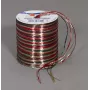 C.E. Pattberg Fita de presente Rafia brilhante vermelho/castanho/verde 3,0 mm x 50,0 m