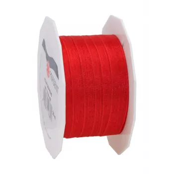 C.E. Pattberg Four Seasons fita de presente cetim mate vermelha 10 mm x 25 m