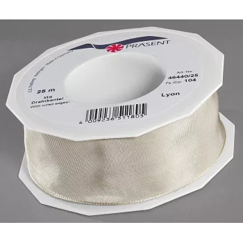 C.E. Pattberg fita de presente LYON brilhante creme 40,0 mm x 25,0 m