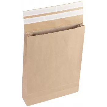Vereinigte Papierwarenfabriken Classic envelope de envio com fole fecho autoadesivo duplo aprox. DIN B3 sem janela castanho com 10,0 cm de fole