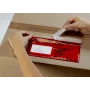 Vereinigte Papierwarenfabriken saco para documentos autoadesivo Docufix DL guia de remessa/fatura vermelho/transparente embalagem de 1000