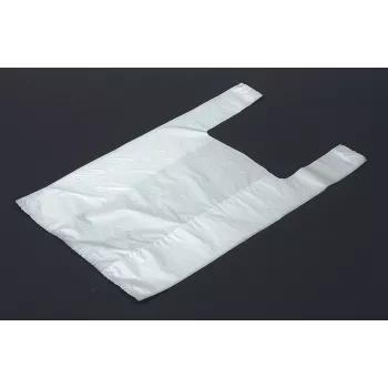 Vereinigte Papierwarenfabriken 1000 Sacos com asas para t-shirts brancos HDPE 260x120x500 mm 12 µm