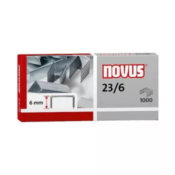 Novus Dahle 042-0039 Pack de agrafos - 6 mm - 1000 agrafos de aço inoxidável - capacidade 30 folhas