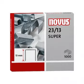 Novus Dahle Novus 23/13 SUPER Pack de agrafos - 1,3 cm - 1000 agrafos - aço - aço inoxidável