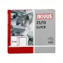 Novus Dahle Novus 23/13 SUPER Pack de agrafos - 1,3 cm - 1000 agrafos - aço - aço inoxidável