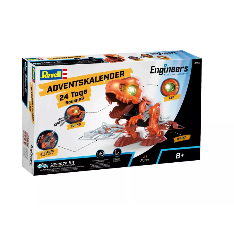 Revell Calendário do advento 'Electric T.Rex' com peças móveis (01060)
