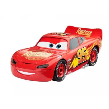 Revell Build & Play Disney Pixar Cars Veículo Lightning McQueen com luz e som, escala 1:20, kit de montagem por encaixe