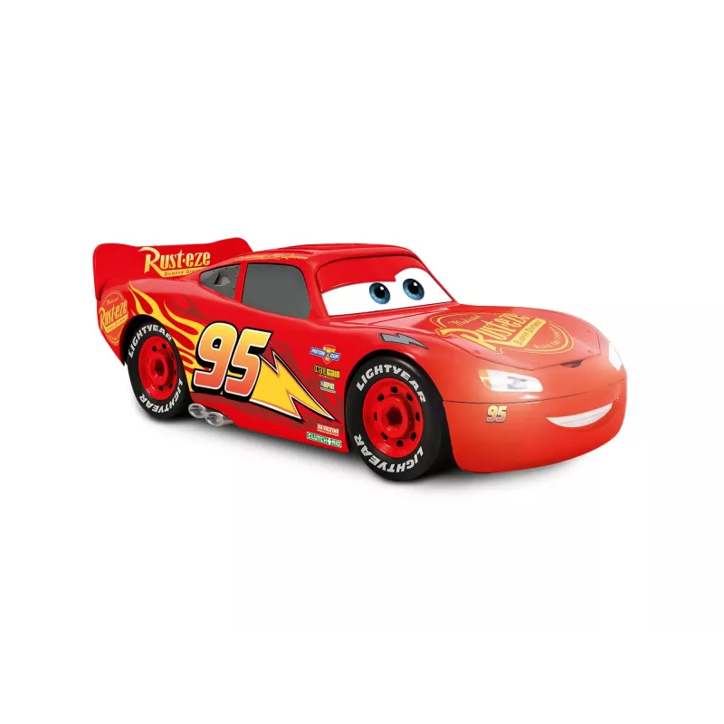 Revell Build & Play Disney Pixar Cars Veículo Lightning McQueen com luz e som, escala 1:20, kit de montagem por encaixe
