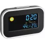 TFA 60.2015 Relógio com rádio com temperatura interior, preto/prateado