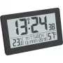 TFA Dostmann 60.2557.01 Relógio com rádio com clima ambiente, visor grande, preto