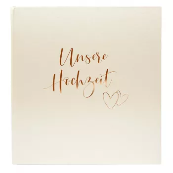 Álbum de fotografias de casamento Goldbuch Herzklopfen 30x31 cm 60 páginas brancas modelo 08174