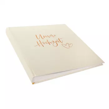 Álbum de fotografias de casamento Goldbuch Herzklopfen 30x31 cm 60 páginas brancas modelo 08174