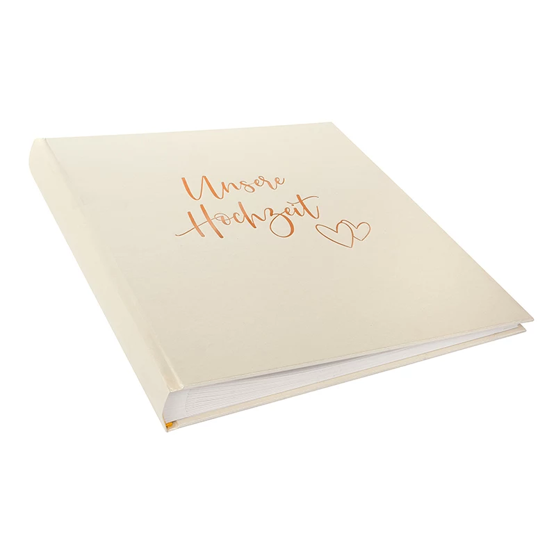 Álbum de fotografias de casamento Goldbuch Herzklopfen 30x31 cm 60 páginas brancas modelo 08174