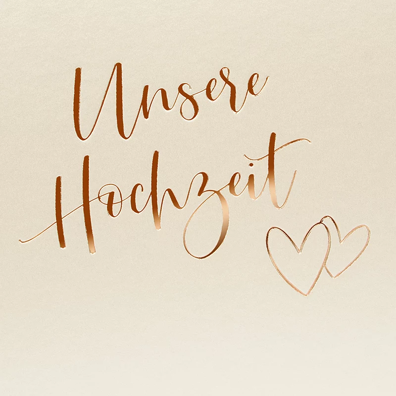 Álbum de fotografias de casamento Goldbuch Herzklopfen 30x31 cm 60 páginas brancas modelo 08174