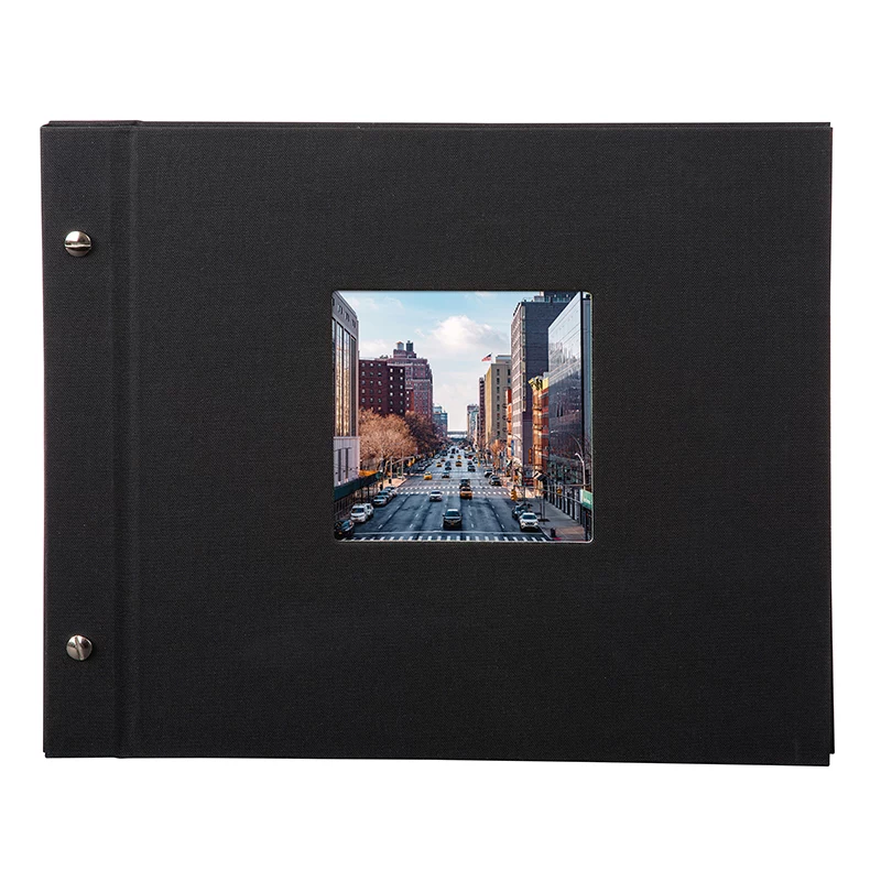 Álbum de fotografias Goldbuch Bella Vista 40 páginas preto 300x250 mm capa em poliuretano