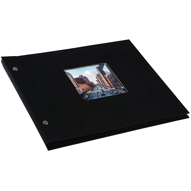 Álbum de fotografias Goldbuch Bella Vista 40 páginas preto 300x250 mm capa em poliuretano