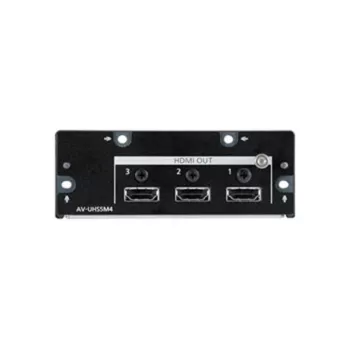 Placa de expansão Panasonic AV-UHS5M4G com 3 saídas HDMI 2.0 para o switcher de direto AV-UHS500